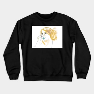 Girl With A Messy Bun - Beige Palette Crewneck Sweatshirt